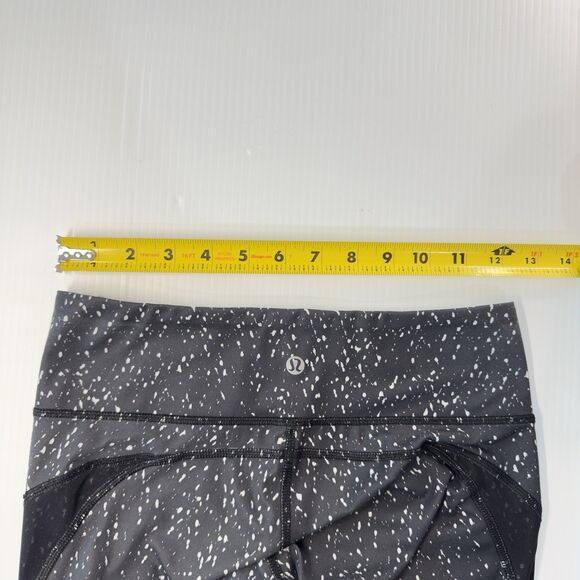 Lululemon Wunder Under High-Rise 30" Black White Speckled Luxtreme Leggings Sz 4 - Picture 7 of 8